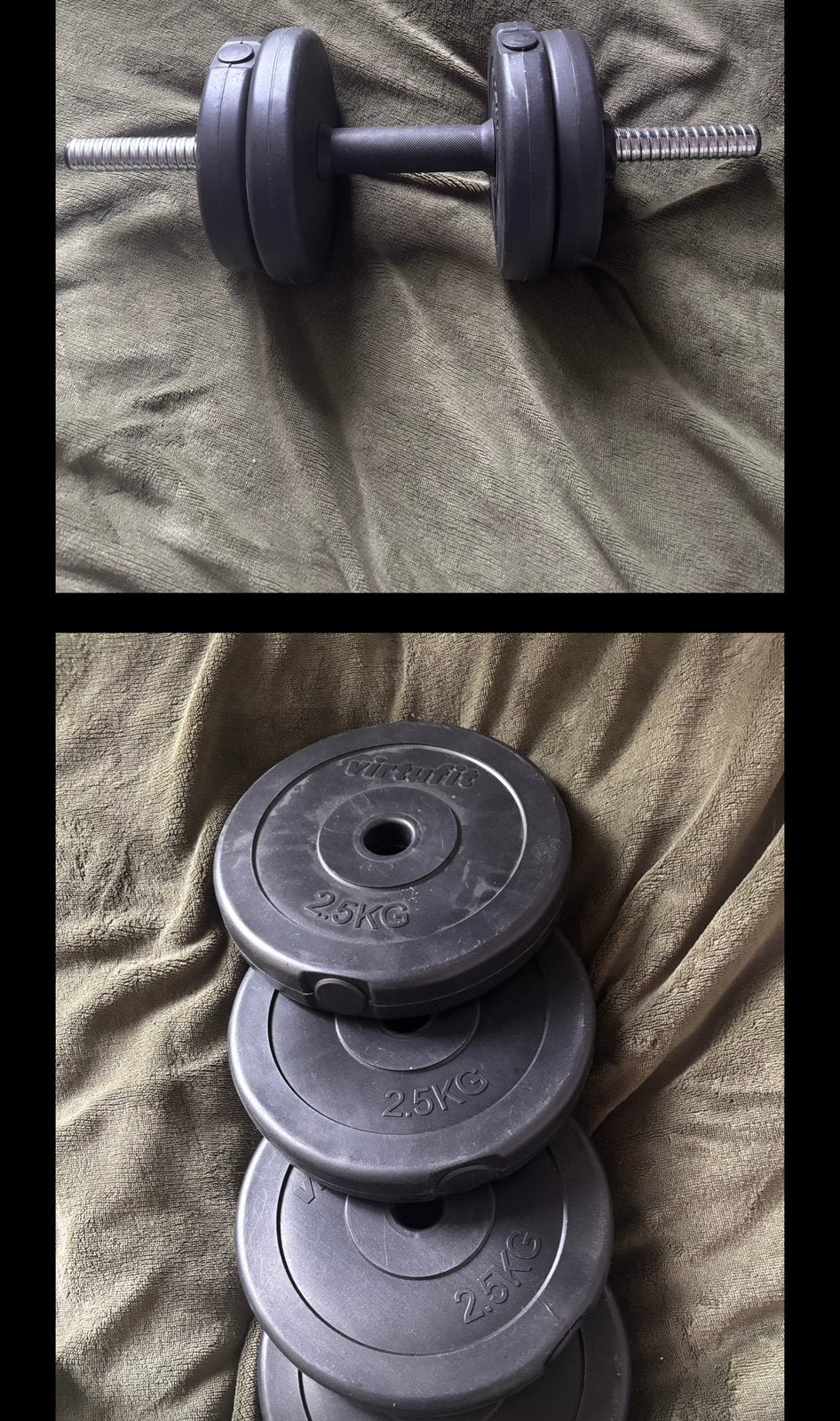 Dumbbell set tot 14,5kg, Ophalen, Zo goed als nieuw, Dumbbell