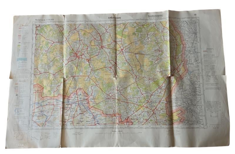duitse ww2 Police Regiment 3 land kaart of Eindhoven, Verzamelen, Militaria | Tweede Wereldoorlog, Ophalen of Verzenden, Duitsland