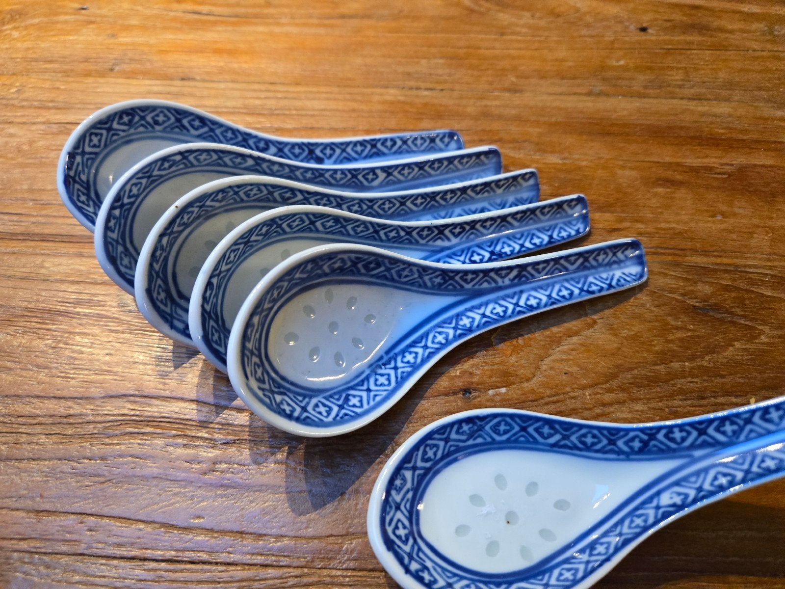 Set van 6 Chinese Lepels, Ophalen of Verzenden, Zo goed als nieuw, Overige materialen, Bestekset