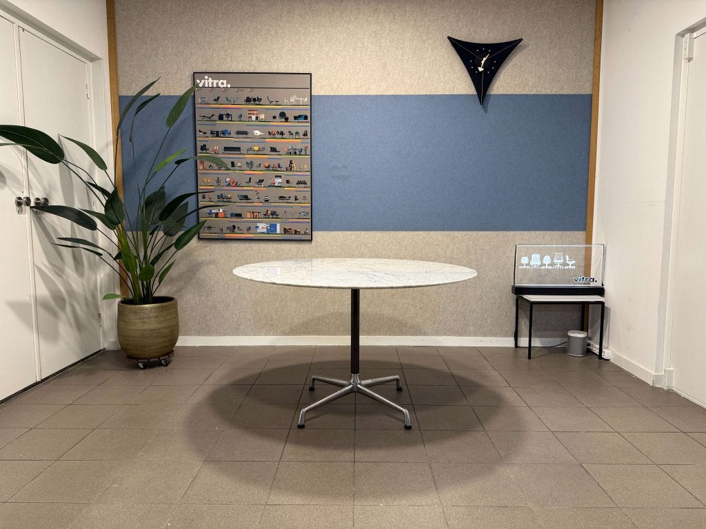 Vitra | Eames | Contract Table | Carrara Marmer | 120 cm |, Vitra, Overige materialen, Rond, Ophalen of Verzenden