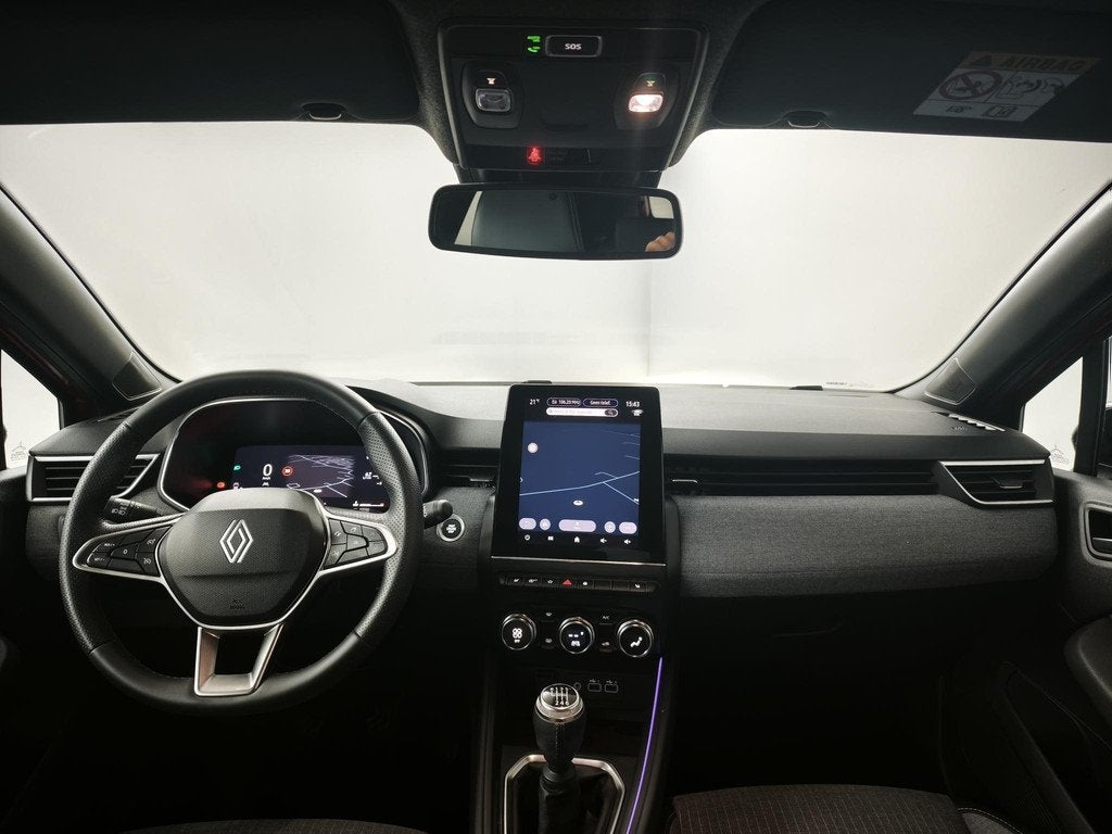 Renault Clio 1.0 TCe 90 GPF Techno | Stoelverwarming | Navig, Automatische klimaatregeling, Gebruikt, Met garantie (alle), Leder en Stof
