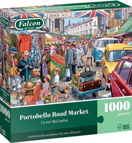 Falcon de Luxe - Portobello Road Market - 1000 stukjes, Ophalen of Verzenden, 500 t/m 1500 stukjes, Nieuw, Legpuzzel