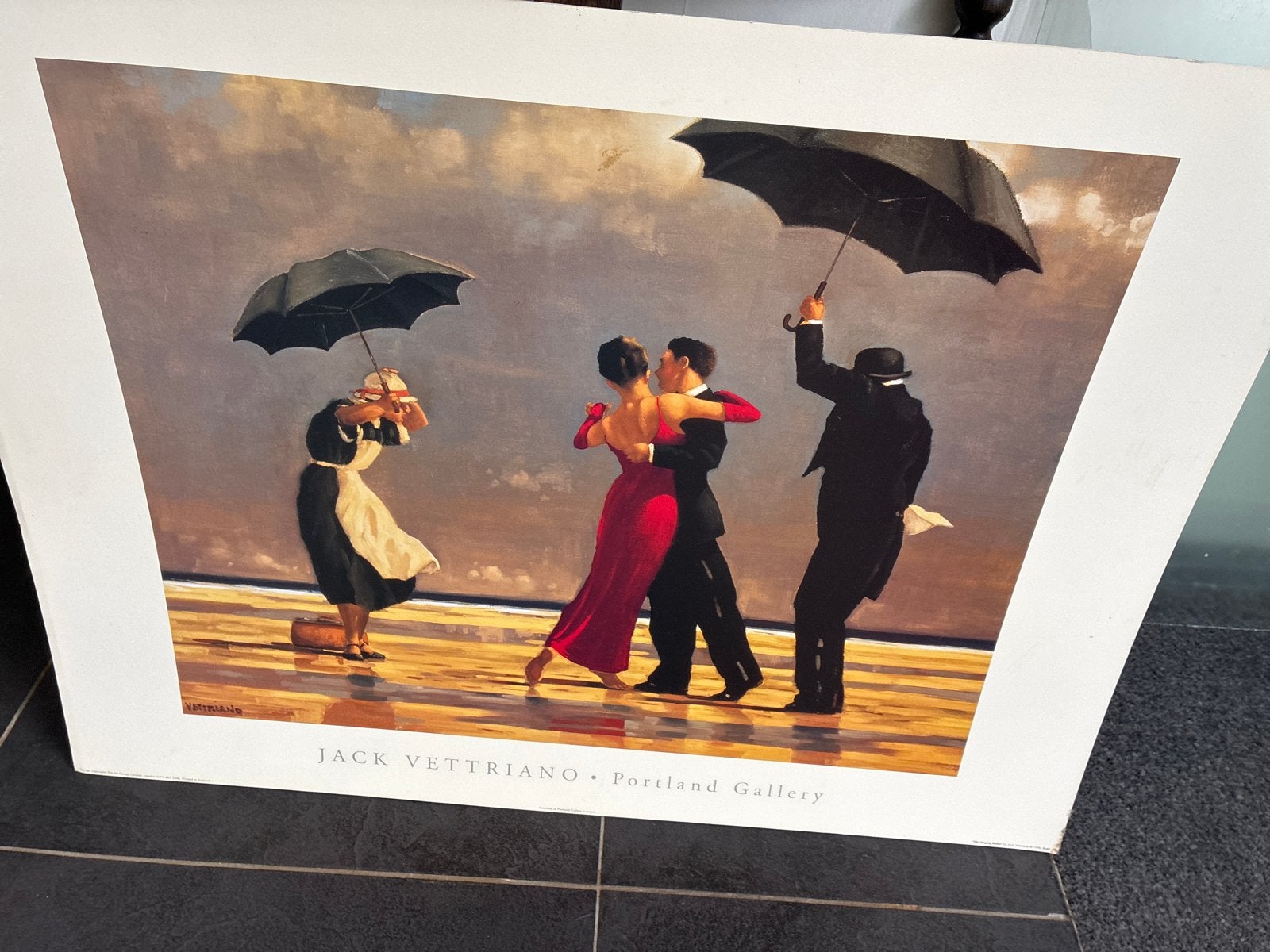 Jack Vettriano - The Singing Butler reproductie 80x60 cm, Ophalen, Portret of Personen, Realistisch, Overige ondergronden