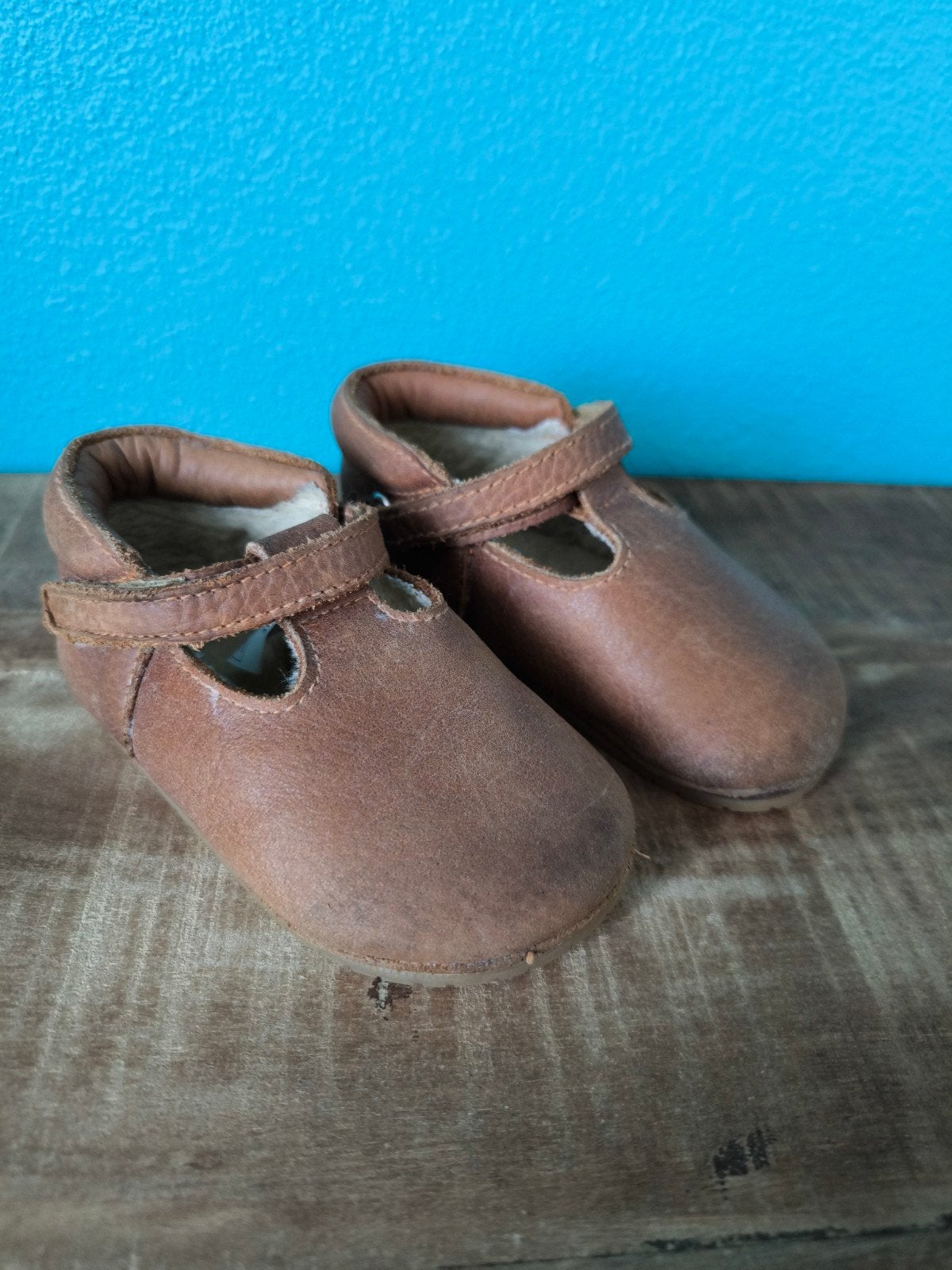 Cognac schoenen Donsje maat 18-24 (20), Schoentjes, Jongetje of Meisje, Donsje Amsterdam, Ophalen of Verzenden