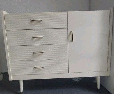 Verlaagde prijs: ladekasten - vintage, lichtblauw of smal, Gebruikt, 5 laden of meer, 100 tot 150 cm, 50 tot 100 cm