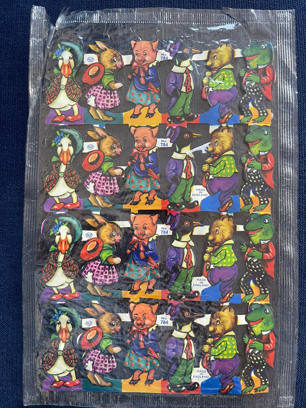 Vintage Mamelok Scraps 784 Comic Animals Poëzieplaatjes MLP, Ophalen of Verzenden