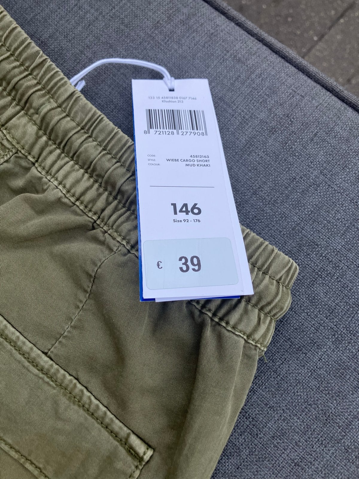 Nieuwe Klapbroek Korte Broek Maat 146 Khaki, Kinderen en Baby's, Kinderkleding | Maat 146, Ophalen of Verzenden, Nieuw, WE Fashion