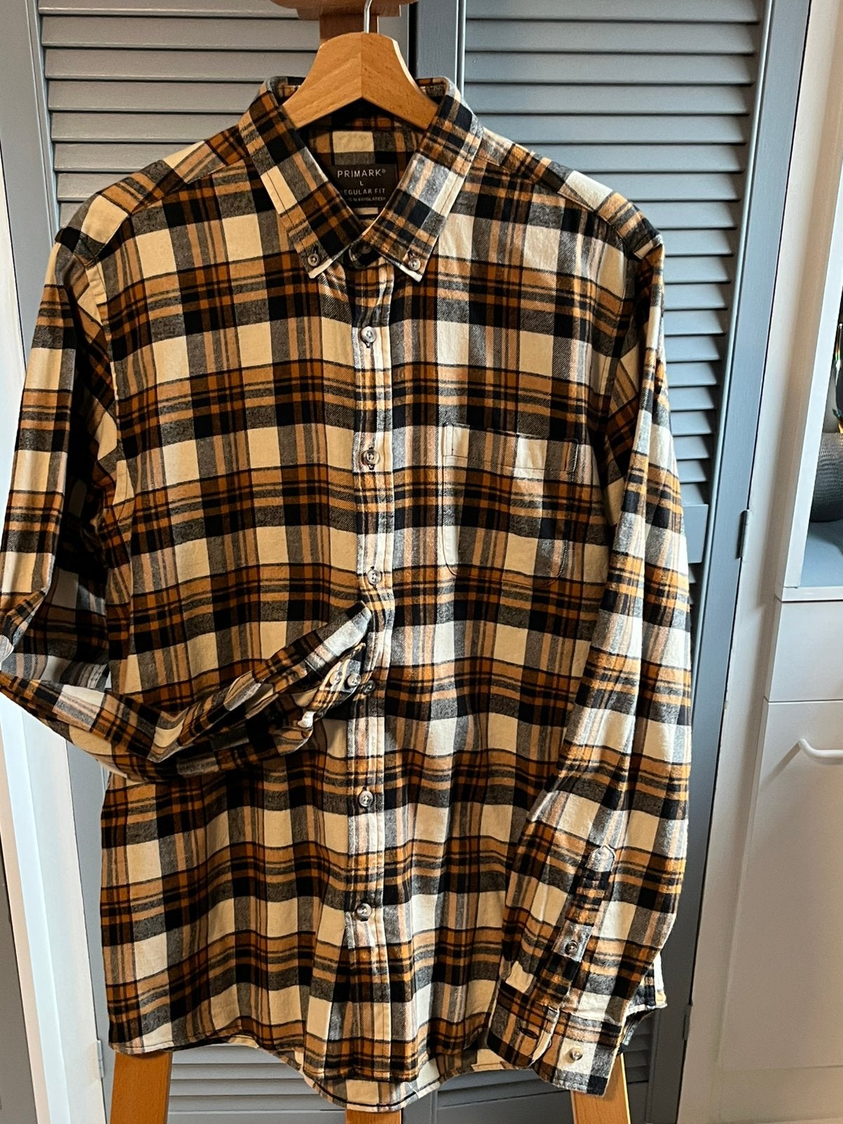 flanellen heren blouse Primark mt L, Meerkleurig, Ophalen of Verzenden, Zo goed als nieuw, Halswijdte 41/42 (L)
