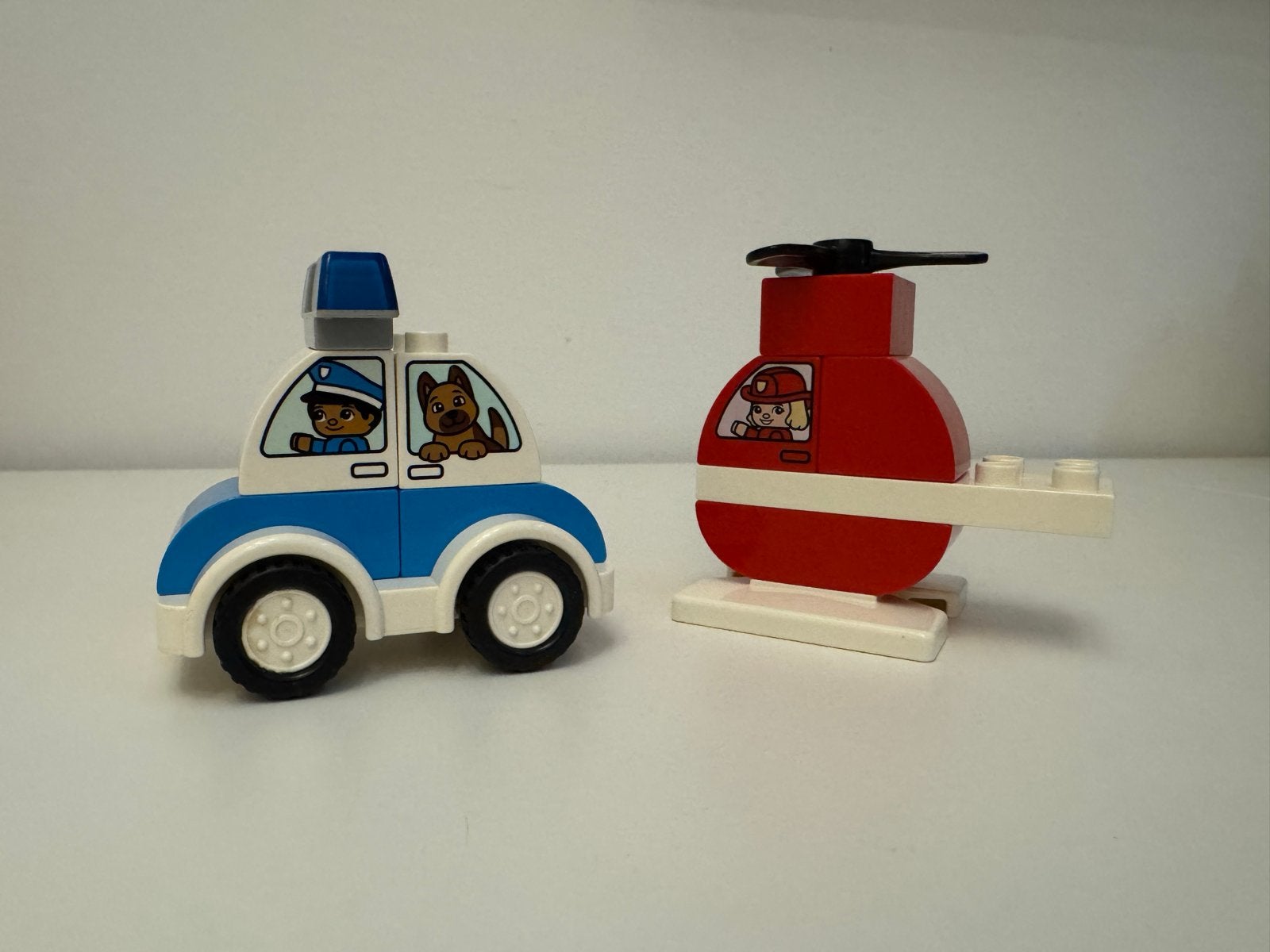 LEGO Duplo Brandweerhelikopter en Politiewagen #10957, Ophalen of Verzenden, Zo goed als nieuw, Overige merken