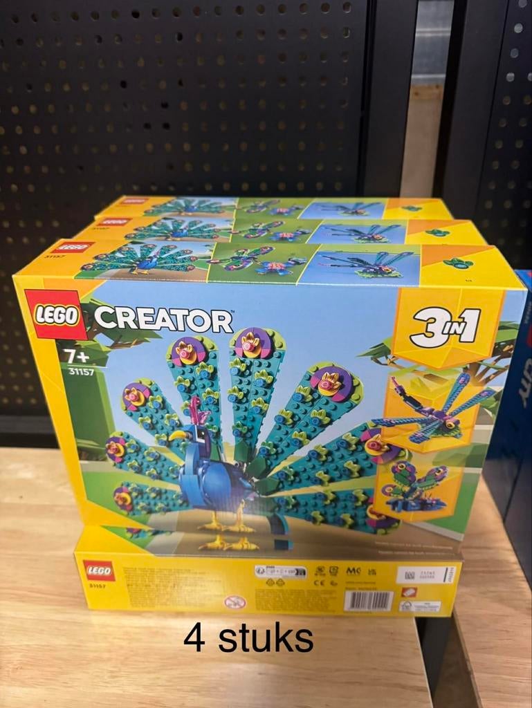 Lego Creator 3in1 Pauw set (31157) - 4 stuks, Ophalen of Verzenden, Nieuw, Complete set, Lego
