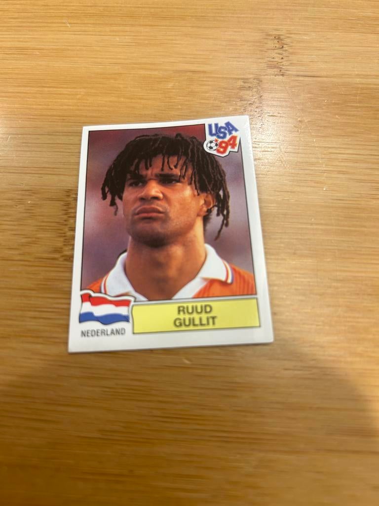 Ruud Gullit Panini USA 94 Voetbalsticker Nederland, Verzamelen, Ophalen of Verzenden, Zo goed als nieuw, Sport