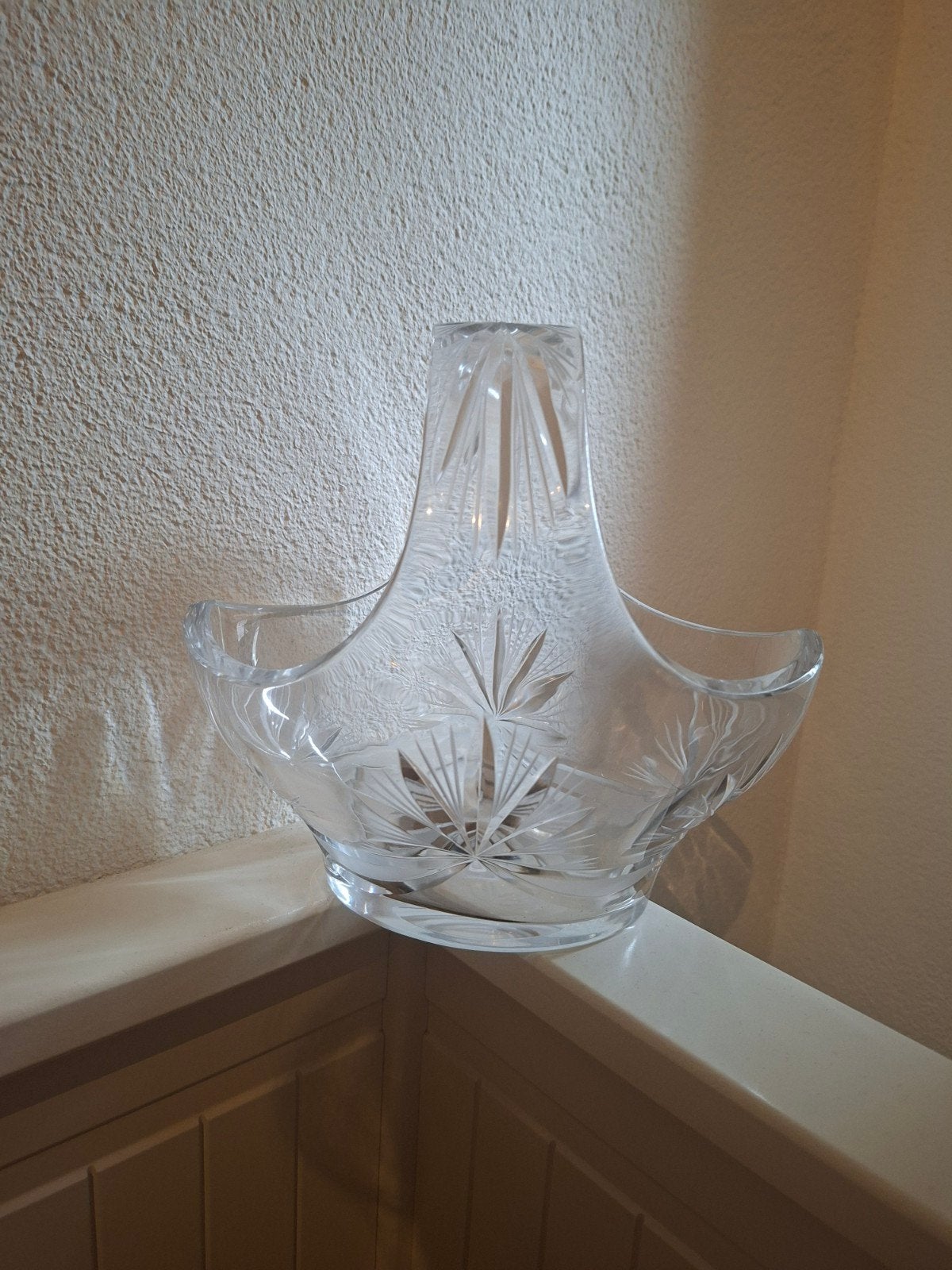 Leuke glazen mand, Mand, Ophalen of Verzenden, Ovaal, Glas