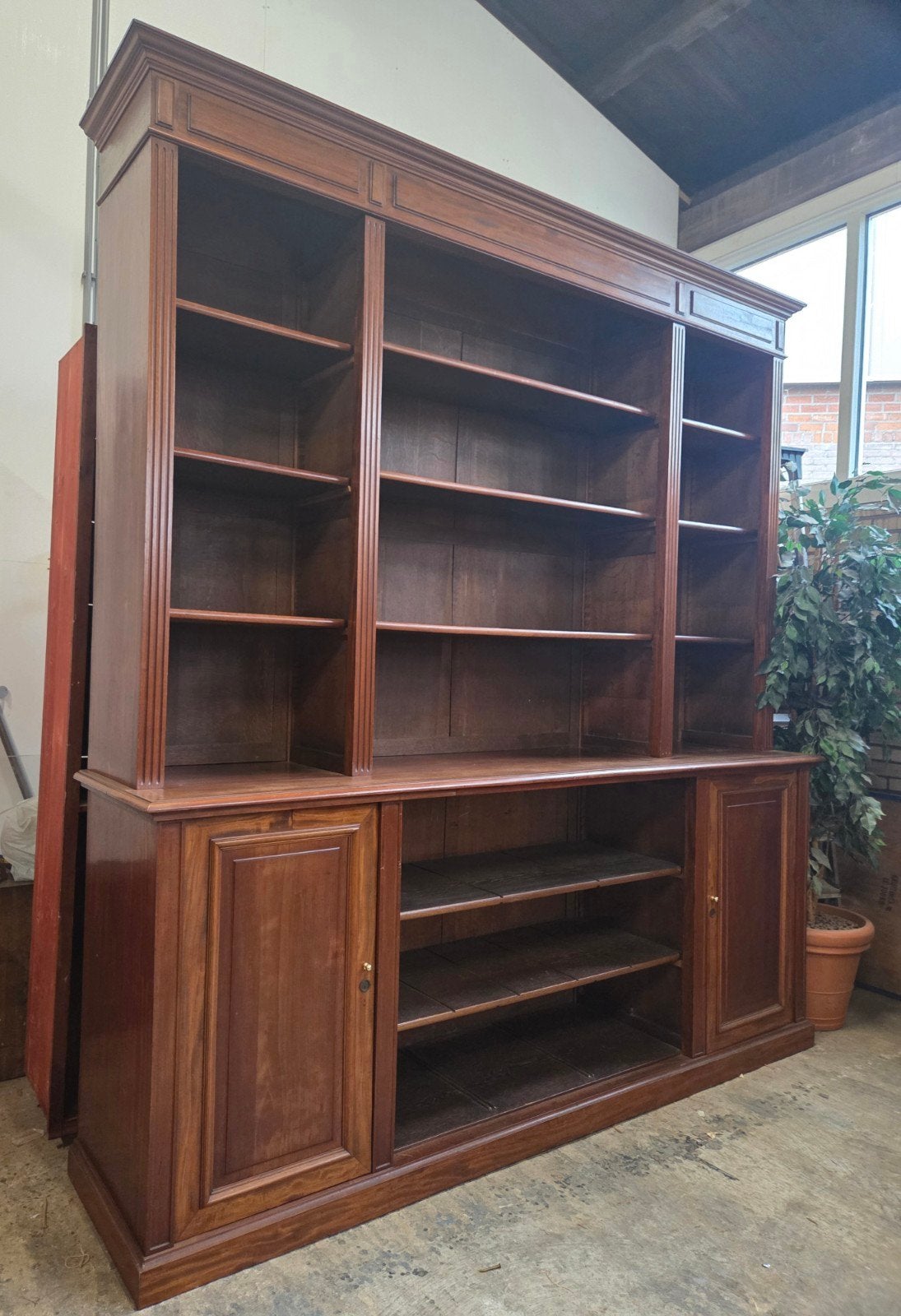 Foto 7 van prachtige antieke XL boekenkast ~ wandkast ~ bibliotheekkast