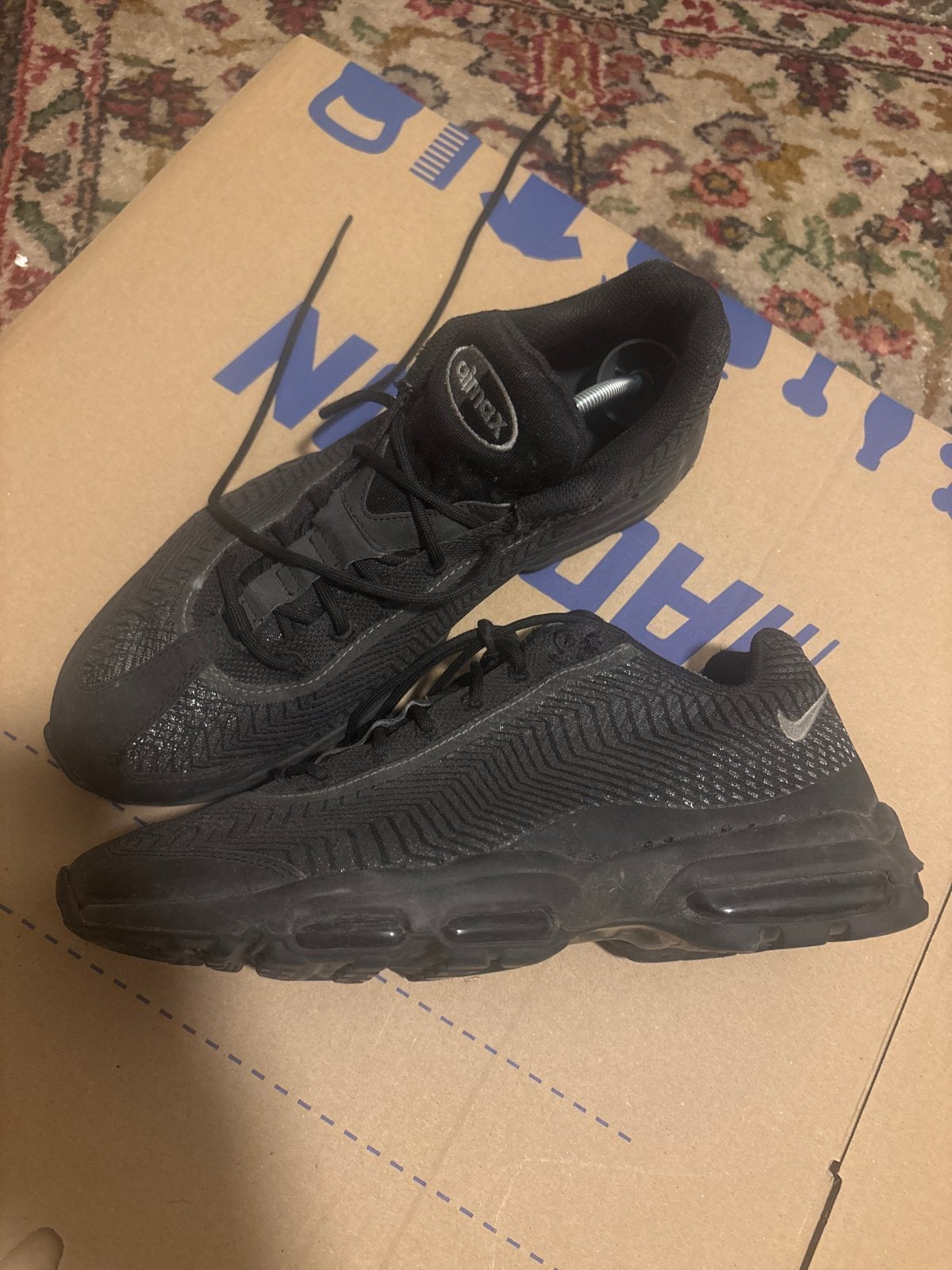 Nike Air Max 95 Zwart - 44 Comfortabele Sneakers, Kleding | Dames, Schoenen, Ophalen of Verzenden, Gedragen, Zwart, Sneakers of Gympen