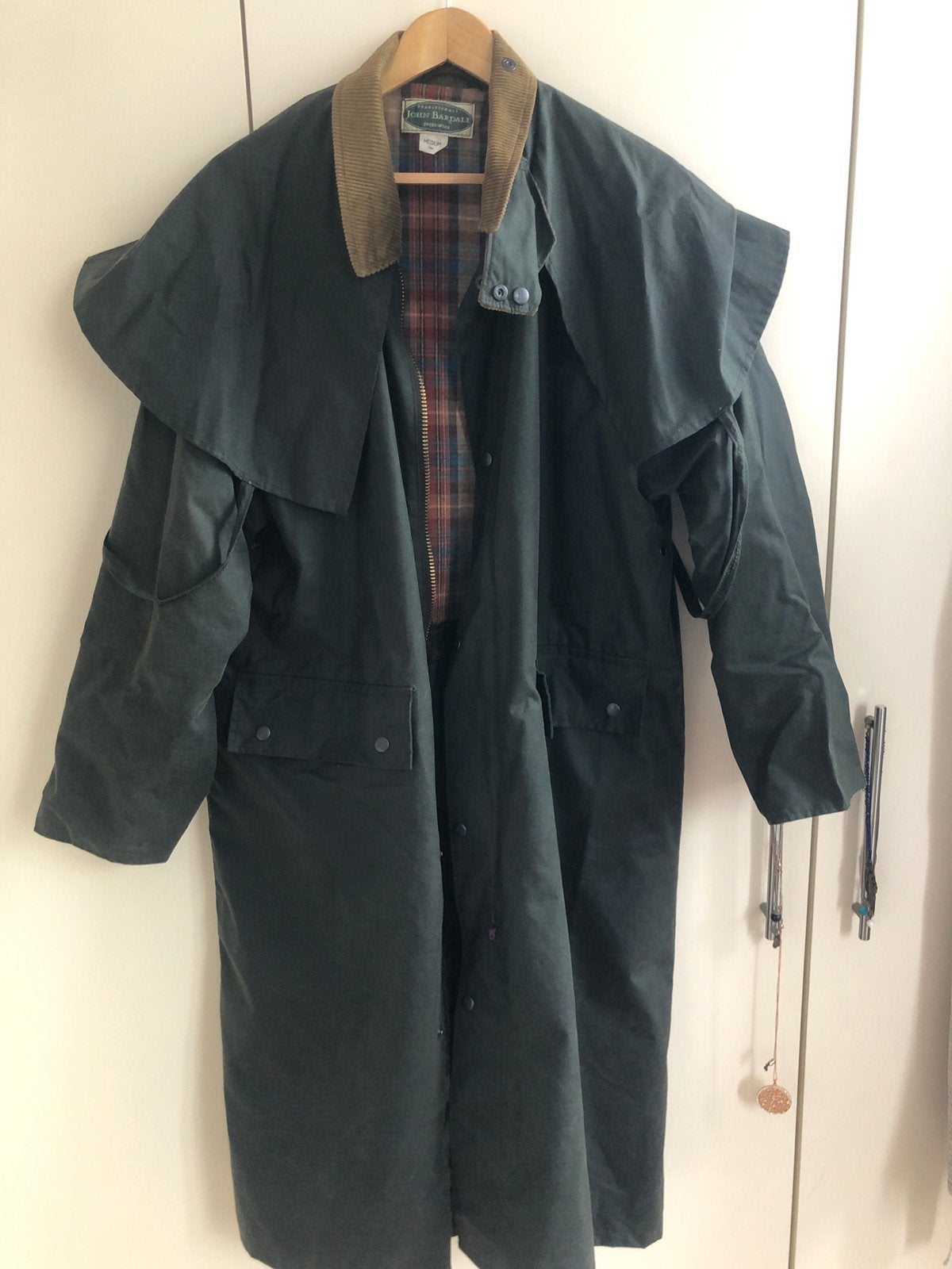 John Bardale Waxcoat - Lange Aussie Model - Maat M, Ophalen of Verzenden, Gedragen, Maat 48/50 (M), Groen