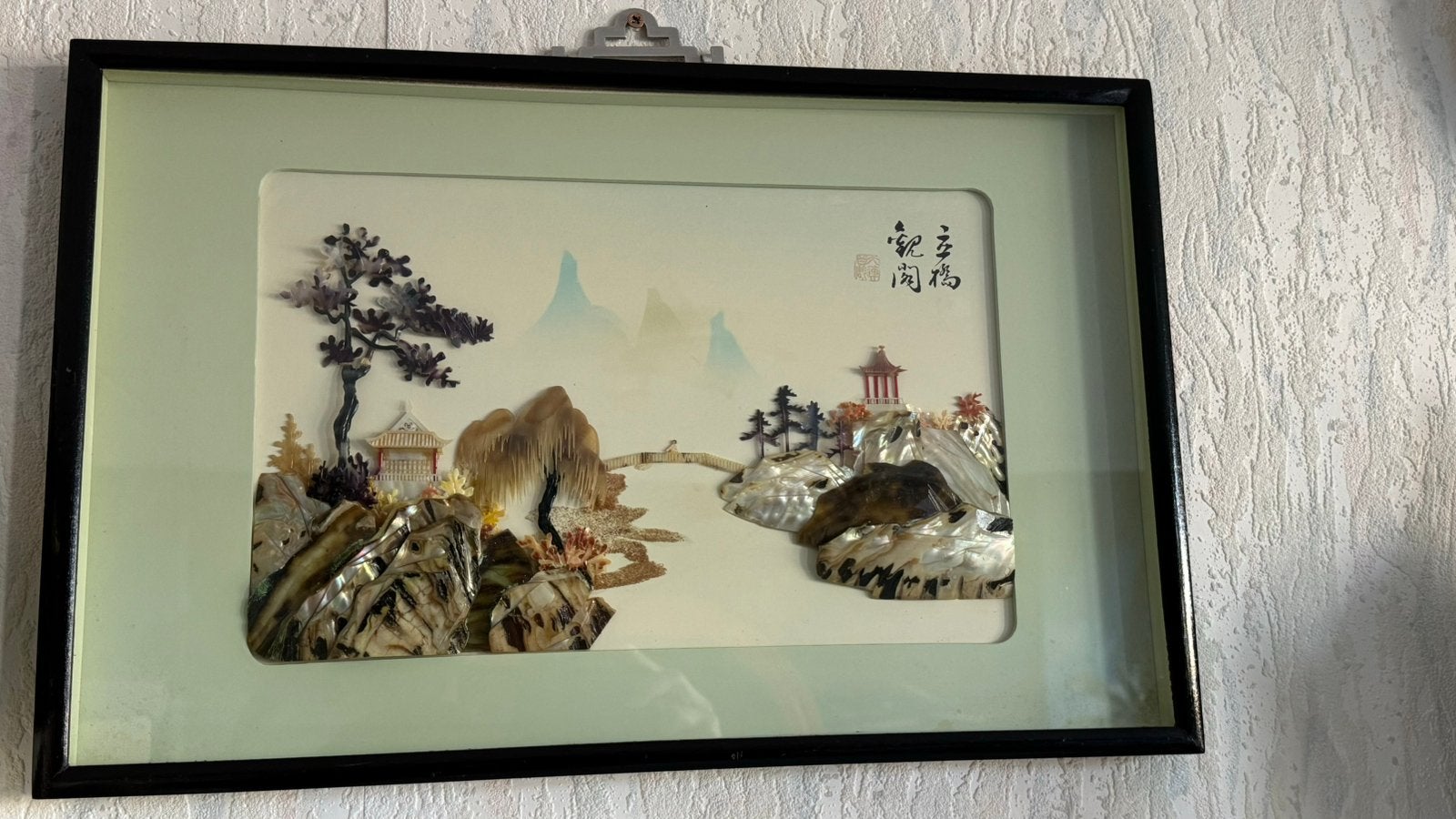 Chinese schilderij parelmoer, Ophalen of Verzenden