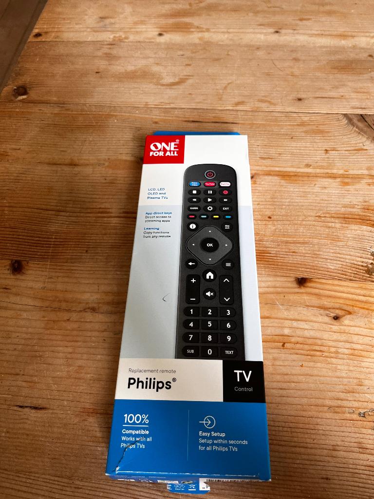 Nieuw - op te sturen-Afstandsbediening alle Philips TVs, Ophalen of Verzenden, Nieuw