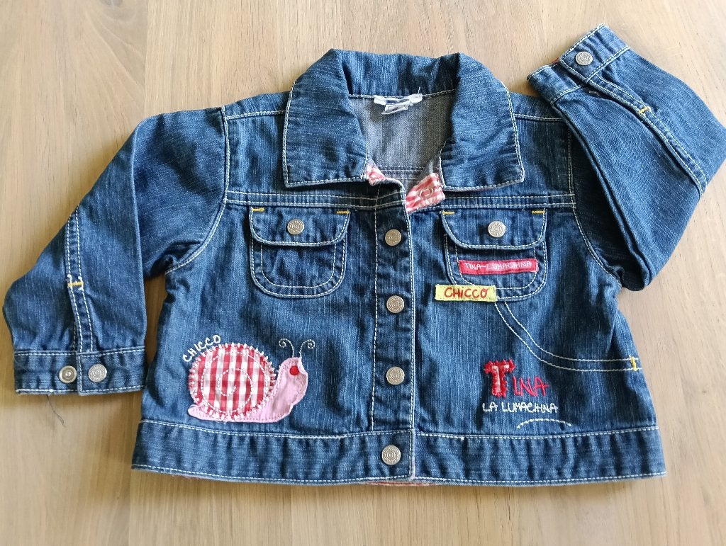 Spijkerjasje merk Chicco, maat 68 – nieuw, Kinderen en Baby's, Babykleding | Maat 68, Ophalen of Verzenden, Nieuw, Meisje, Jasje