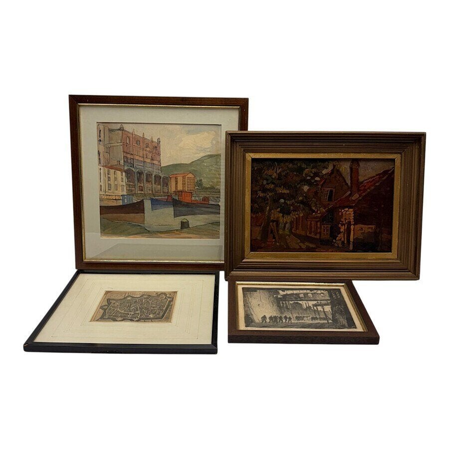 Lot diverse kunstwerken (4x), Antiek en Kunst, Ophalen of Verzenden