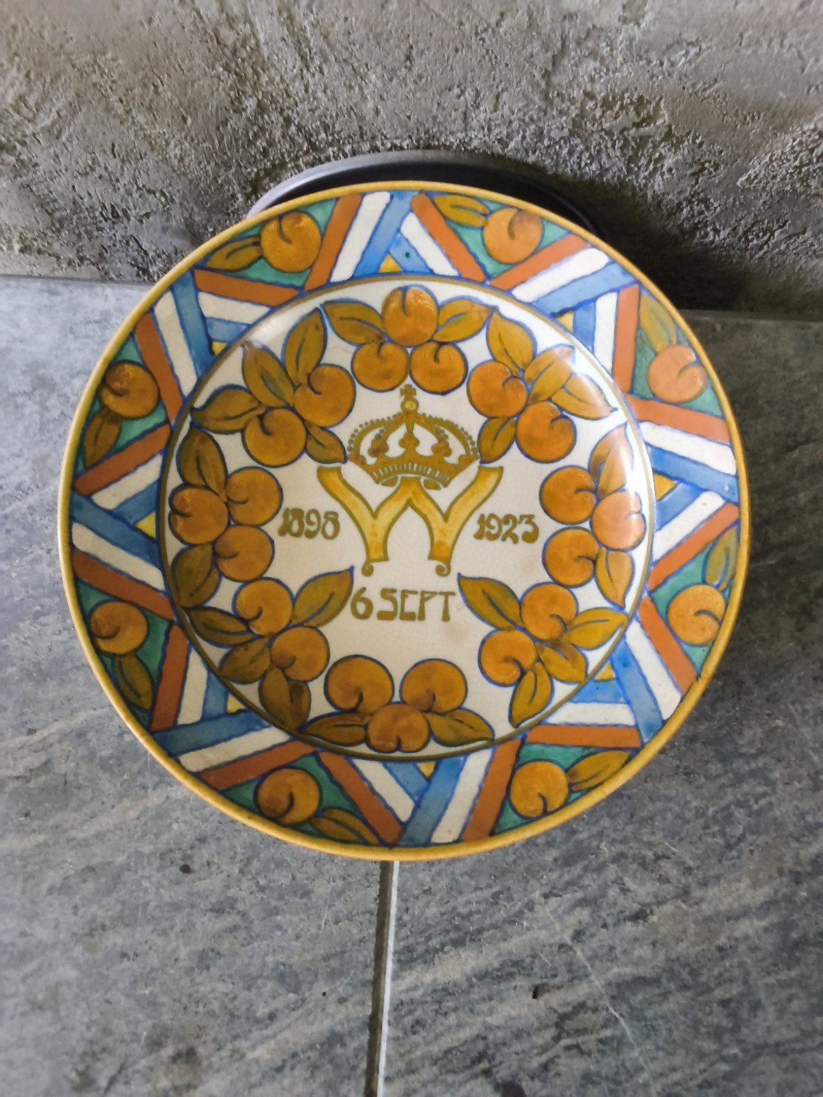 Antiek Herdenkingsbord Koningin Wilhelmina 1898-1923, Antiek en Kunst, Ophalen