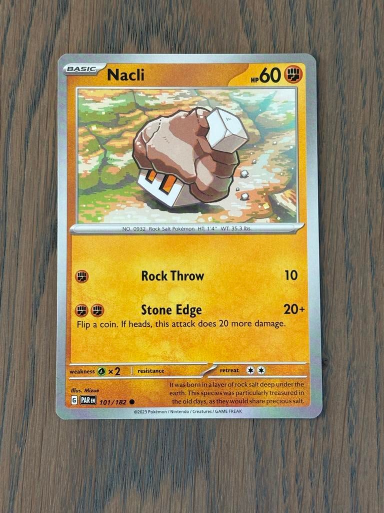 Pokémon Kaart: Nacli (Basic, HP 60) - PAR EN 101/182, Ophalen of Verzenden, Nieuw, Losse kaart