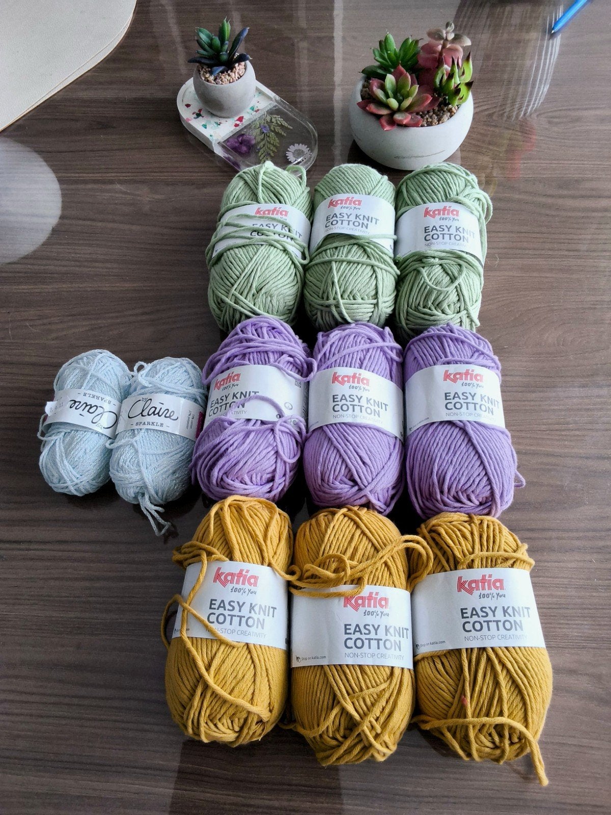 Garenpakket: Katia Easy Knit Cotton & Claire Sparkle, Verzenden, Nieuw, Breien of Haken, Wol of Garen