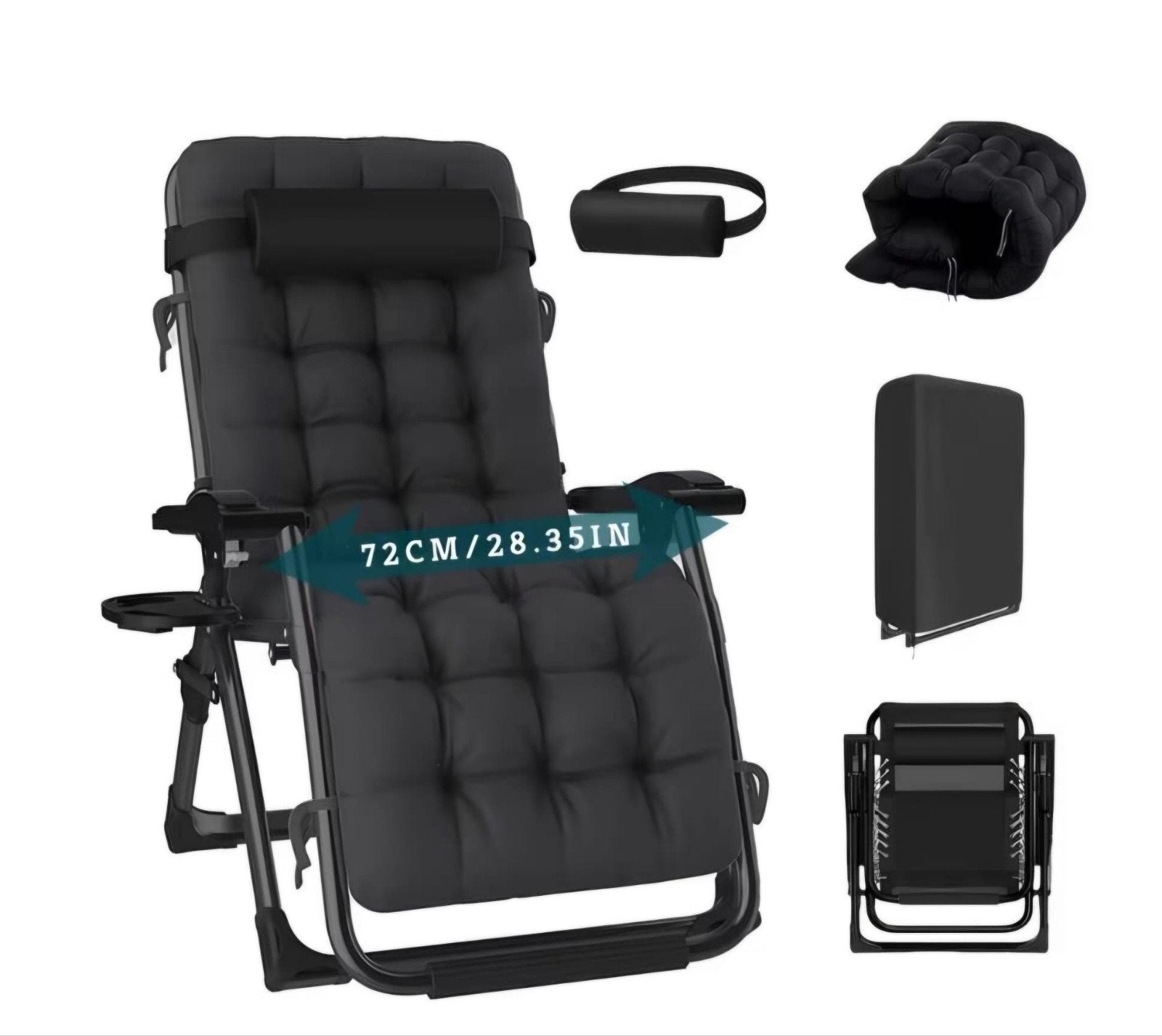 mooie tuin camping relax stoel extra breed, Tuin en Terras, Ophalen, Nieuw