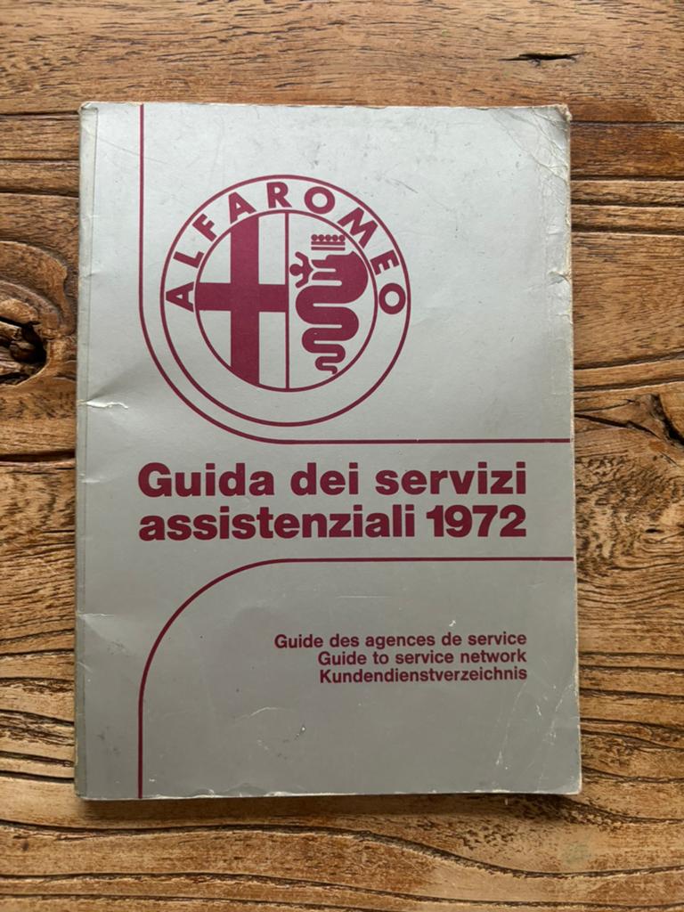 Serviceboekje Alfa Romeo 1972 Giulia Spider Bertone Berlina, Auto diversen, Handleidingen en Instructieboekjes, Ophalen of Verzenden