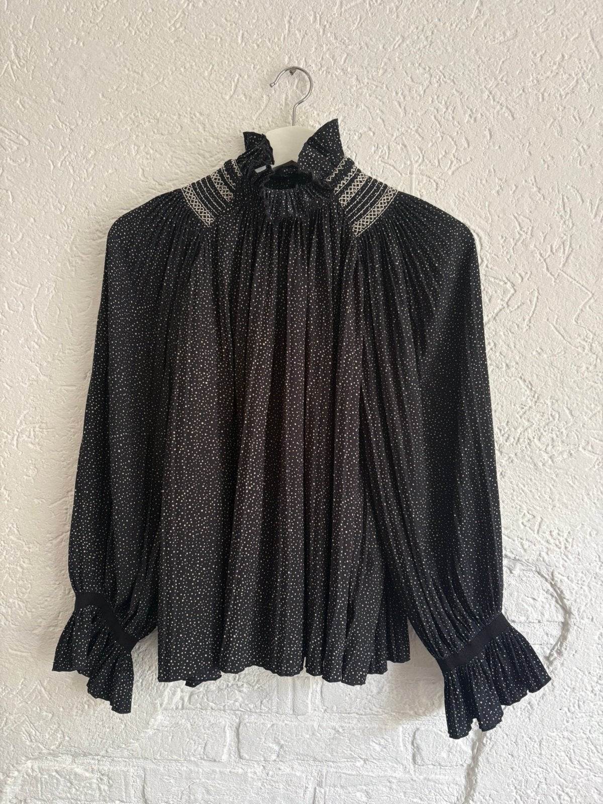 Vanessa Bruno blouse zwart stip 34, Ophalen of Verzenden, Zo goed als nieuw, Maat 34 (XS) of kleiner, Zwart