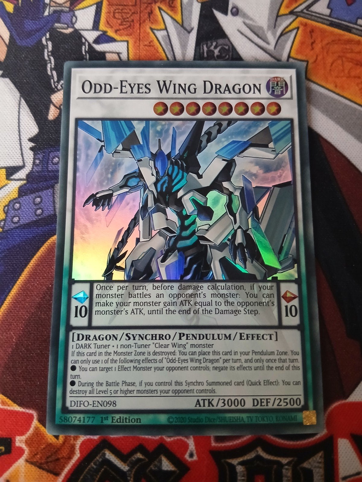 Odd-Eyes Wing Dragon - Super Rare DIFO - Yu-Gi-Oh, Ophalen of Verzenden, Zo goed als nieuw, Foil