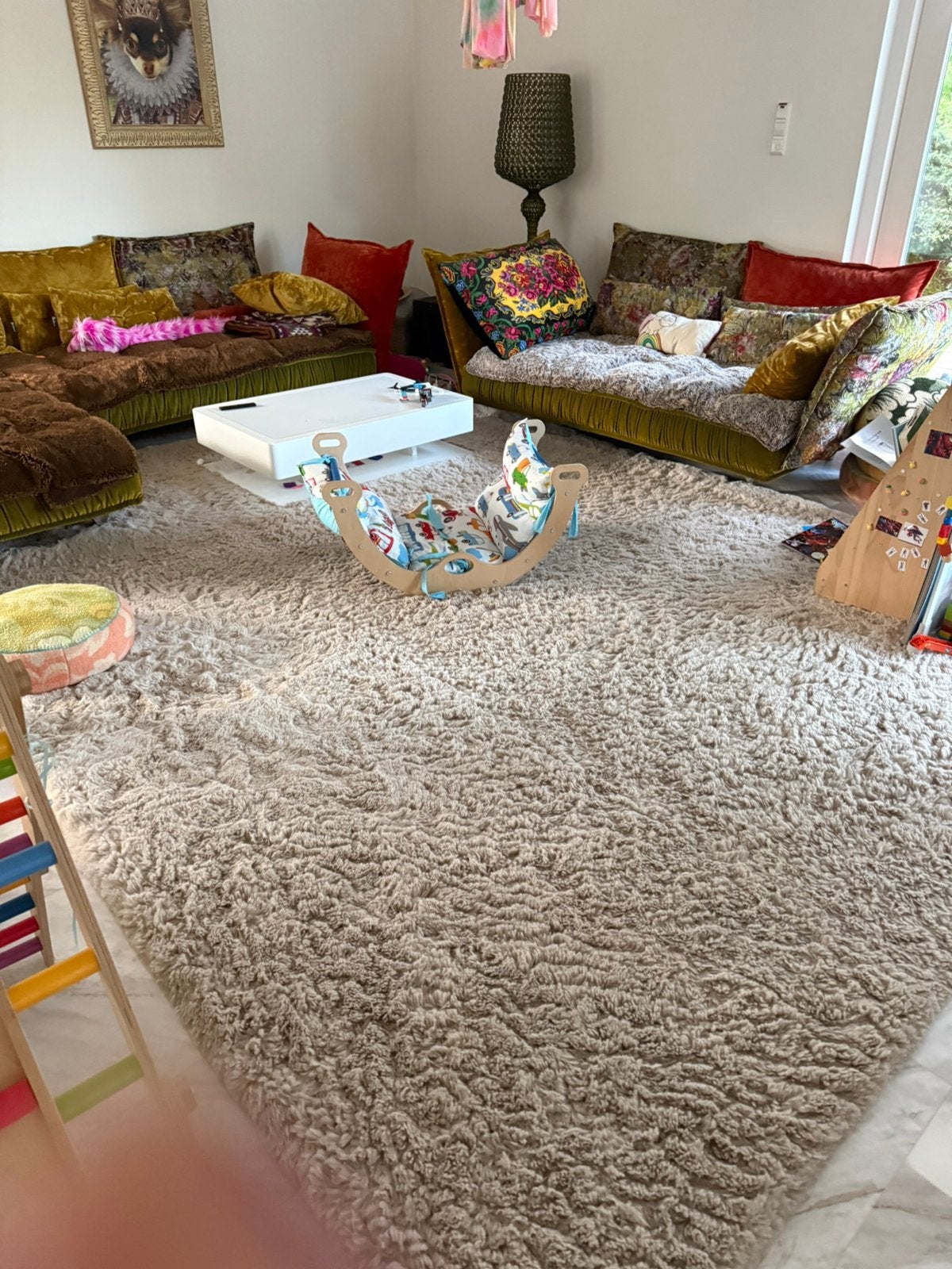 Vloerkleed Fred van Leer Hampton Ecru, Huis en Inrichting, Stoffering | Tapijten en Kleden, Ophalen, Gebruikt, Soft hoogpolig