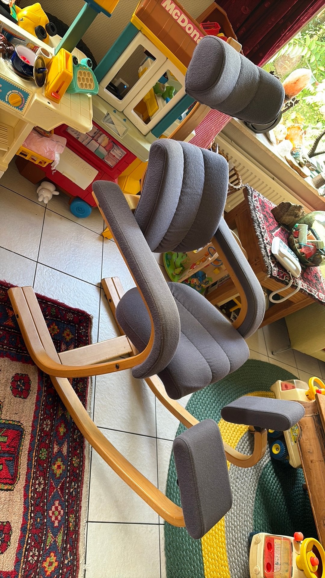 Stokke varier stoel, Huis en Inrichting, Stoelen, Ophalen, Gebruikt, Overige kleuren, Stof