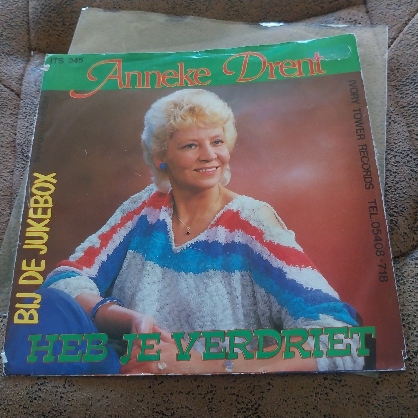 Anneke Drent - Bij de Jukebox / Heb je Verdriet (Single), Gebruikt, 7 inch, Ophalen of Verzenden, Nederlandstalig
