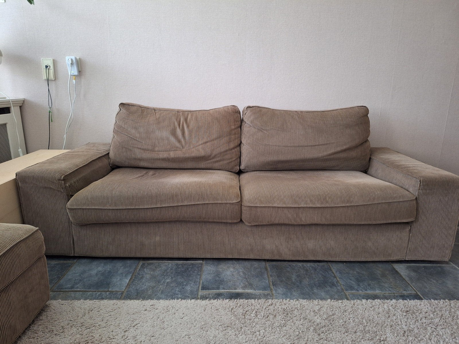 Ikea Kivik 3-zitsbank met voetenbankje, Huis en Inrichting, Ophalen, Gebruikt, Driepersoons, 75 tot 100 cm