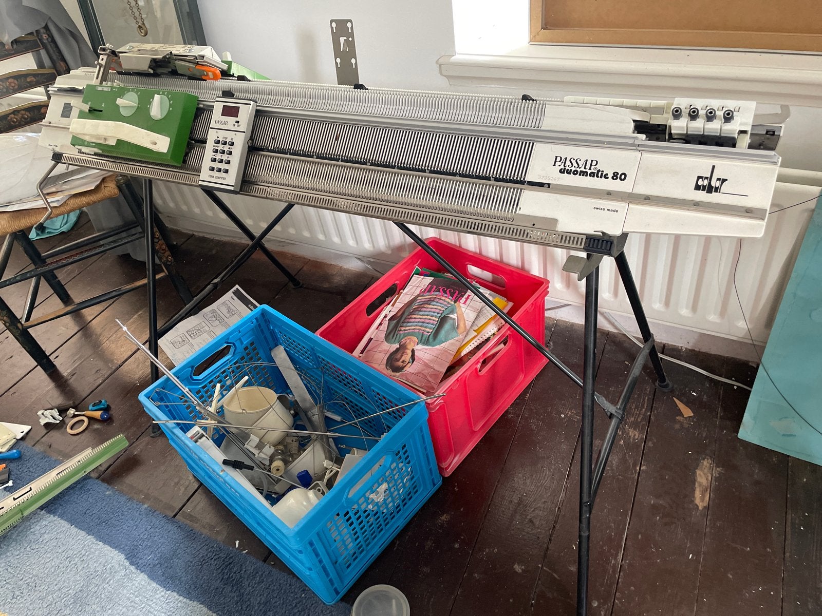 Passap Duomatic 80 breimachine met accessoires, Ophalen of Verzenden, Gebruikt, Naaimachine, Overige merken