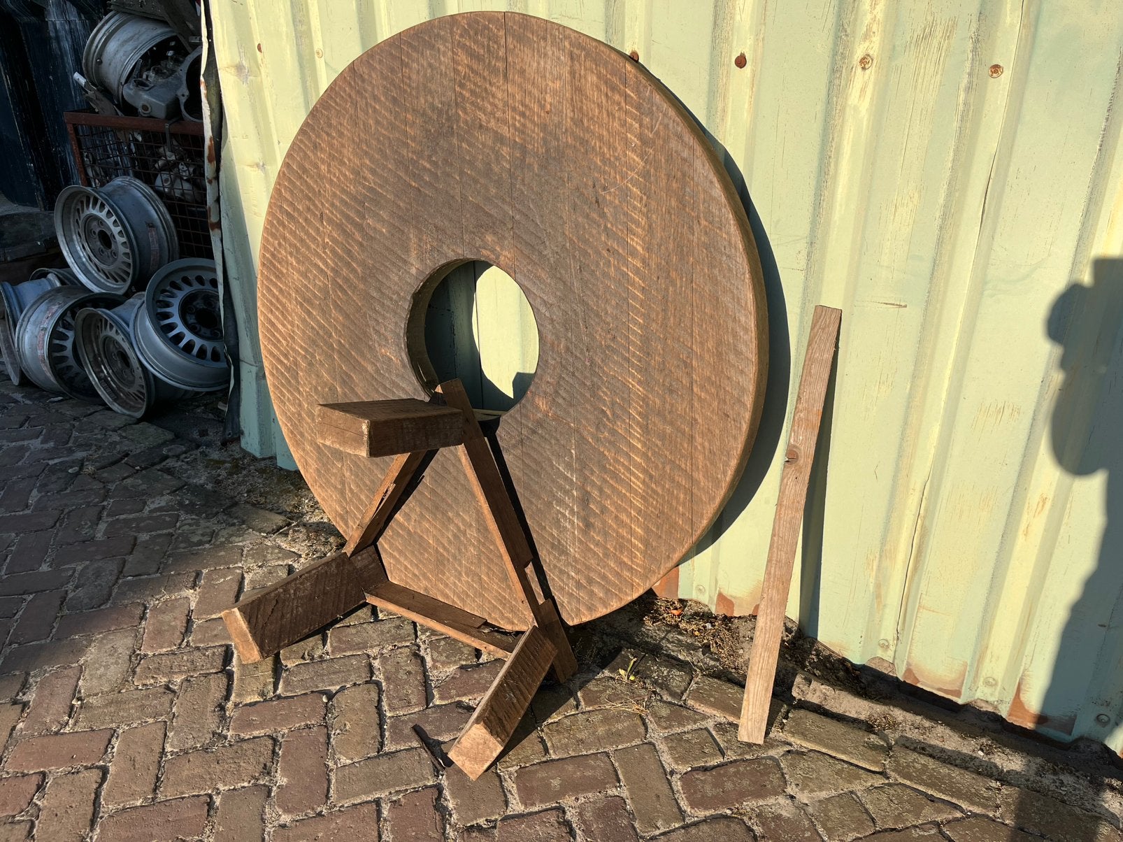 Ronde tafel, Huis en Inrichting, Tafels | Salontafels, Ophalen, Gebruikt, 100 tot 150 cm, Rond