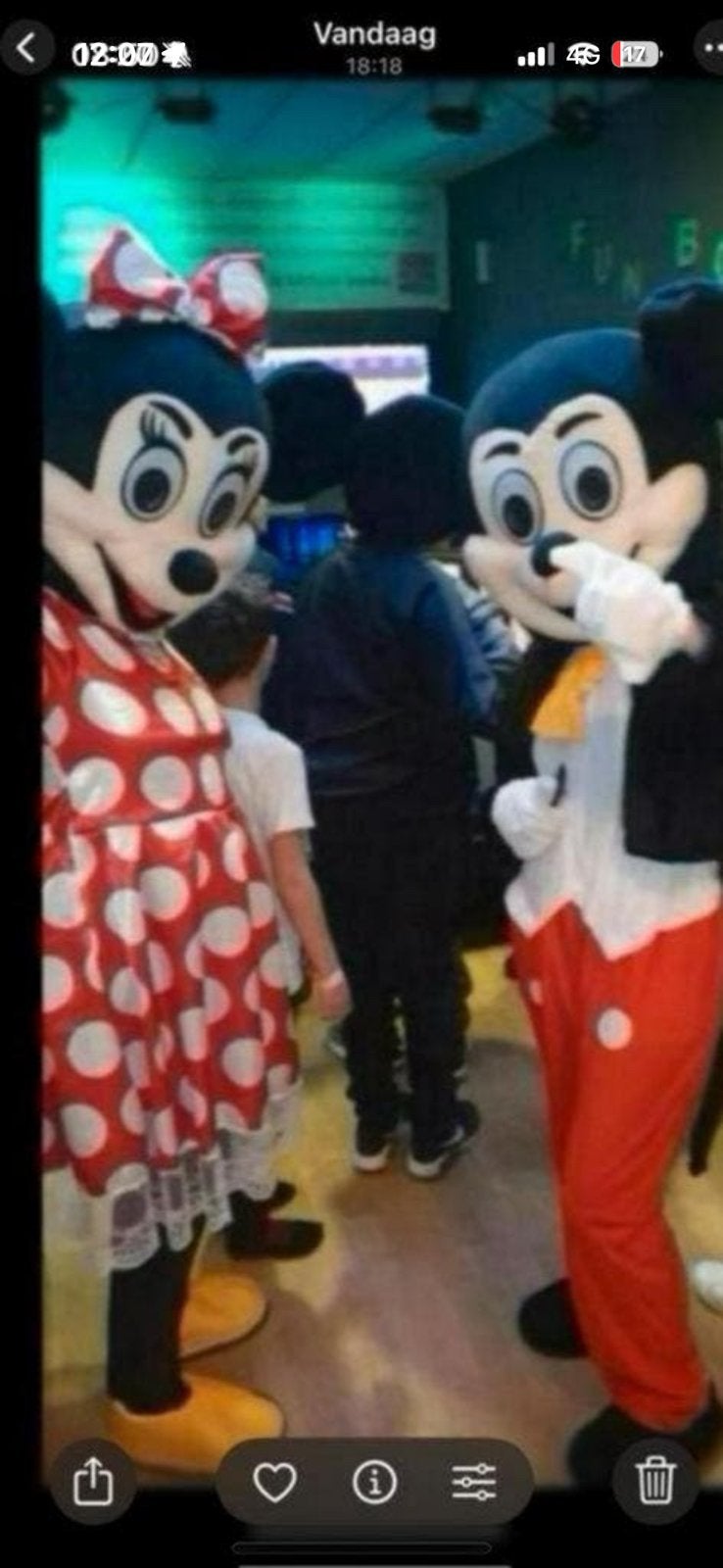 Mascotte Mickey&Minnie te huur inclusief acteur, Ophalen of Verzenden, Zo goed als nieuw, Overige