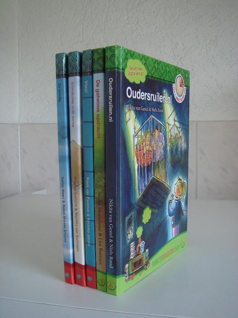Te koop: 5 x Boekenbakkers kinderboeken - Nieuw, Ophalen of Verzenden, Zo goed als nieuw, Fictie