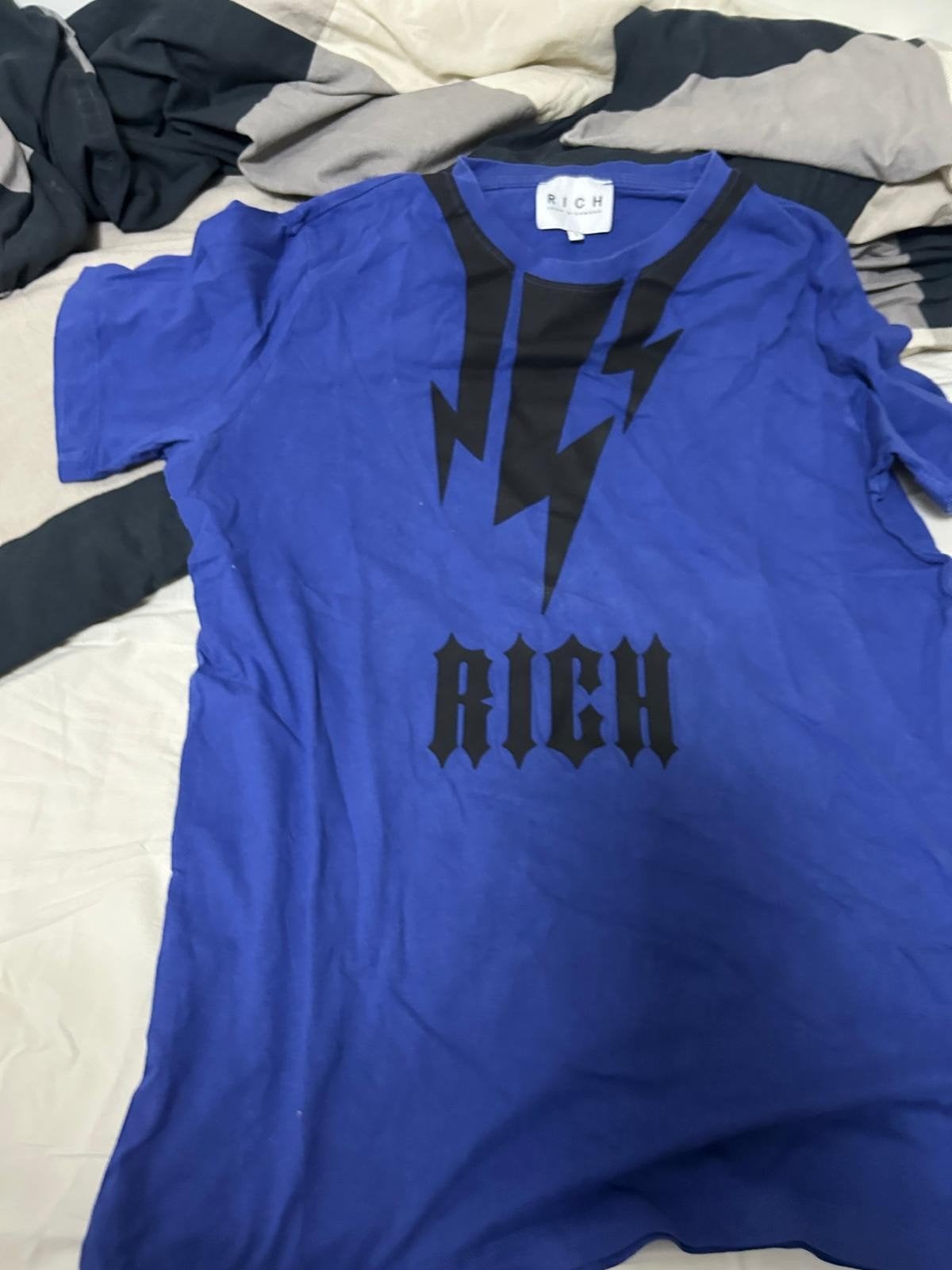 Richmond T-shirt met bliksemprint, Blauw, Richmond, Overige maten, Ophalen of Verzenden