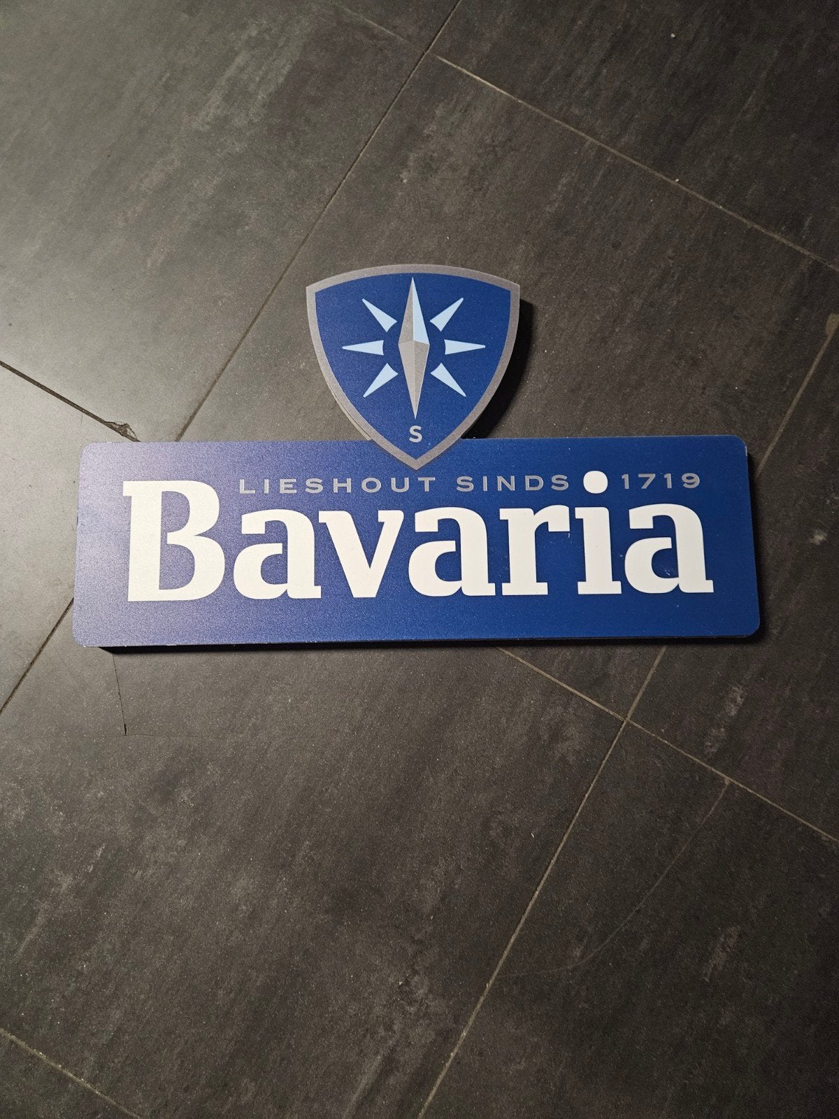 Bavaria ophangbord - 29 cm hoog, 49 cm breed, Ophalen, Reclamebord, Plaat of Schild, Bavaria