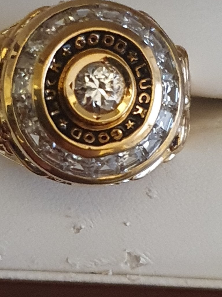 Zware 18 kr 750 gekeurd Ring zeer mooi bewerkt van 21,1 gr, 20 of groter, Heer, Ophalen of Verzenden, Zo goed als nieuw