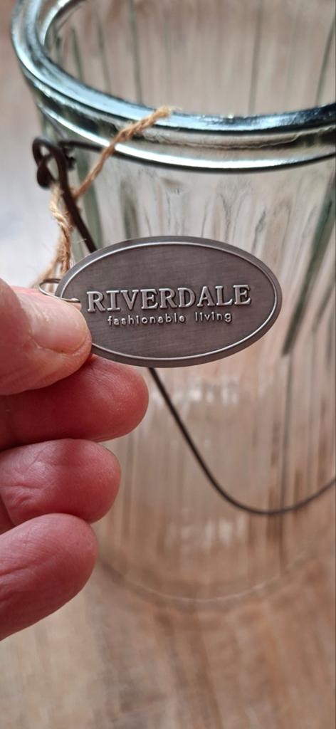 Riverdale windlicht - Sfeervolle glazen lantaarn, Ophalen, Zo goed als nieuw, Glas, Modern