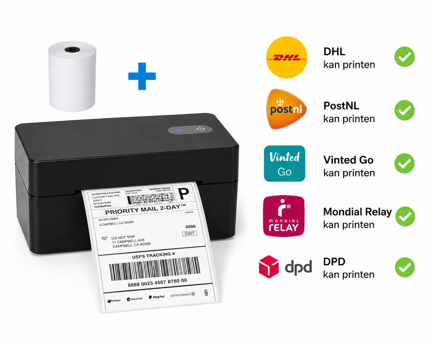 4x6 Labelprinter + 250 Gratis Labels - Thermische Printer, Computers en Software, Labelprinters, Nieuw, Etiket, Ophalen of Verzenden