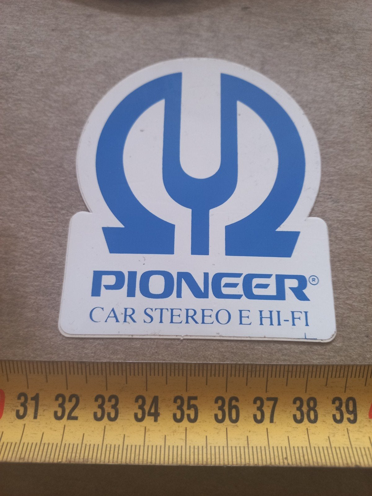 Vintage Pioneer Car Stereo E Hi-Fi Sticker, Ophalen of Verzenden, Gebruikt
