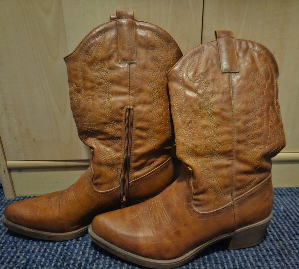 Cowboy enkellaarsjes maat 39 zgan, Ophalen of Verzenden, Zo goed als nieuw, Zwart