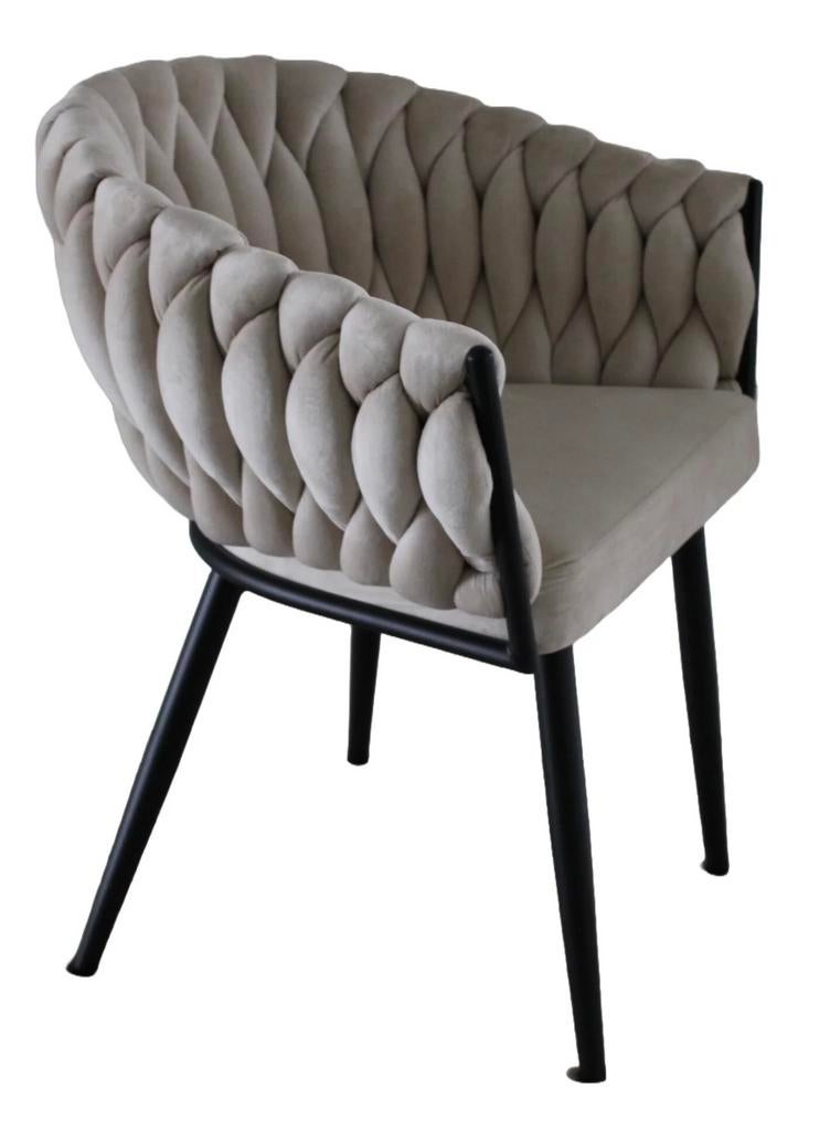 Wave chair Eetkamerstoel velvet Zand White, Huiskensstraat 66B 5916PN, Info@abhome-living.nl, Wit, A&B DESIGN