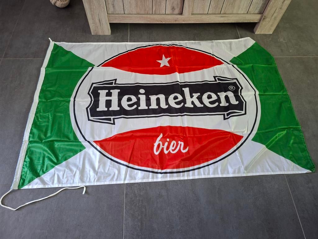 Heineken vlag, Ophalen of Verzenden, Zo goed als nieuw, Reclamebord