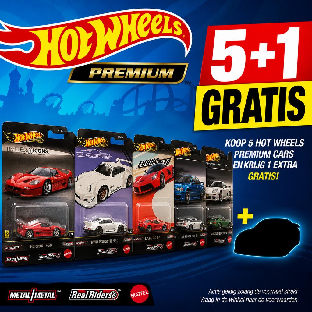 Hot Wheels Premium Koop 5, Krijg 1 Gratis!, Ophalen of Verzenden, Nieuw, Auto