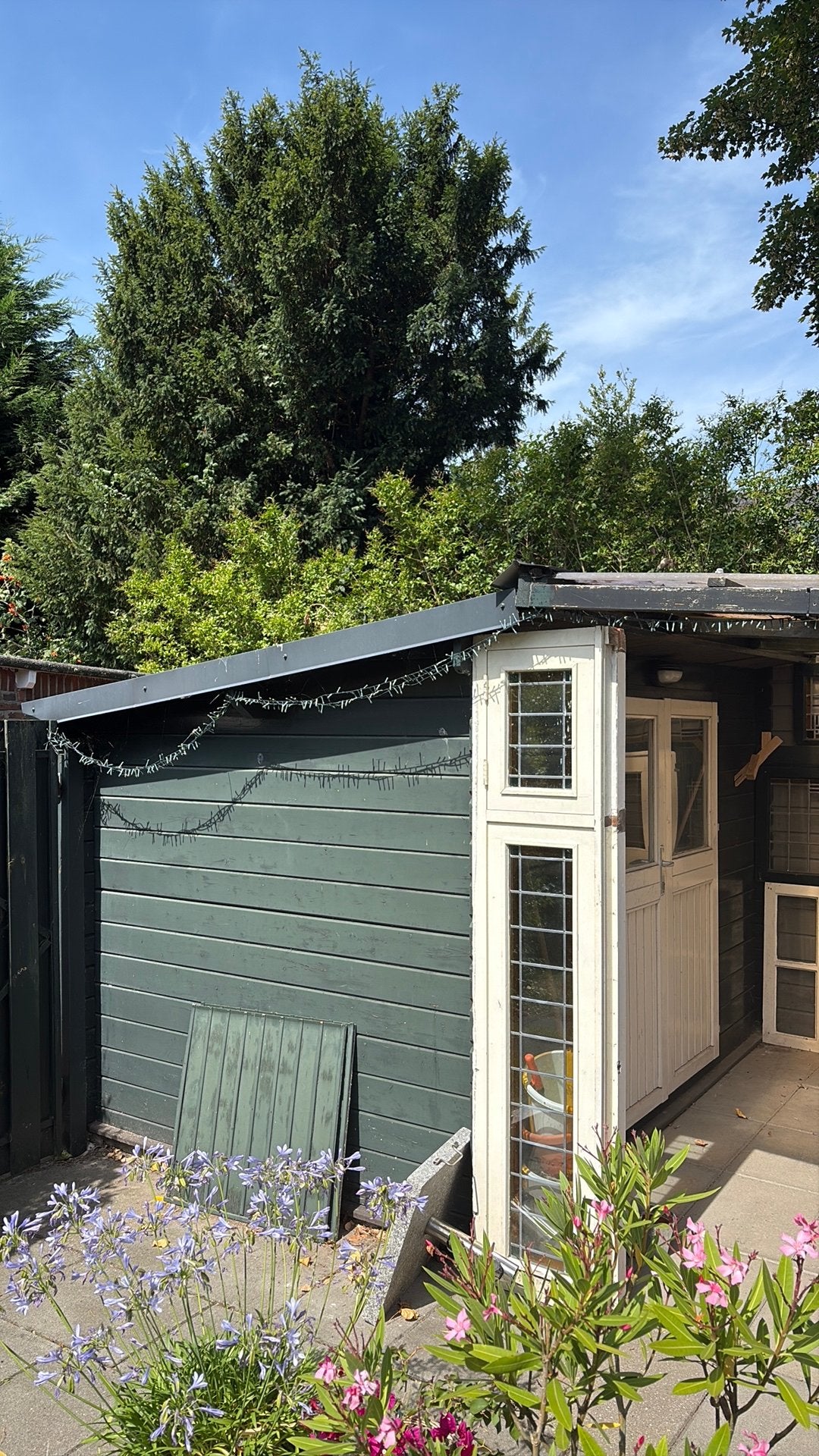 Houten schuur 2m - 3m aluminum dak, dakgoot en regenpijp, Ophalen, 250 tot 500 cm, Schuur, 2 ramen