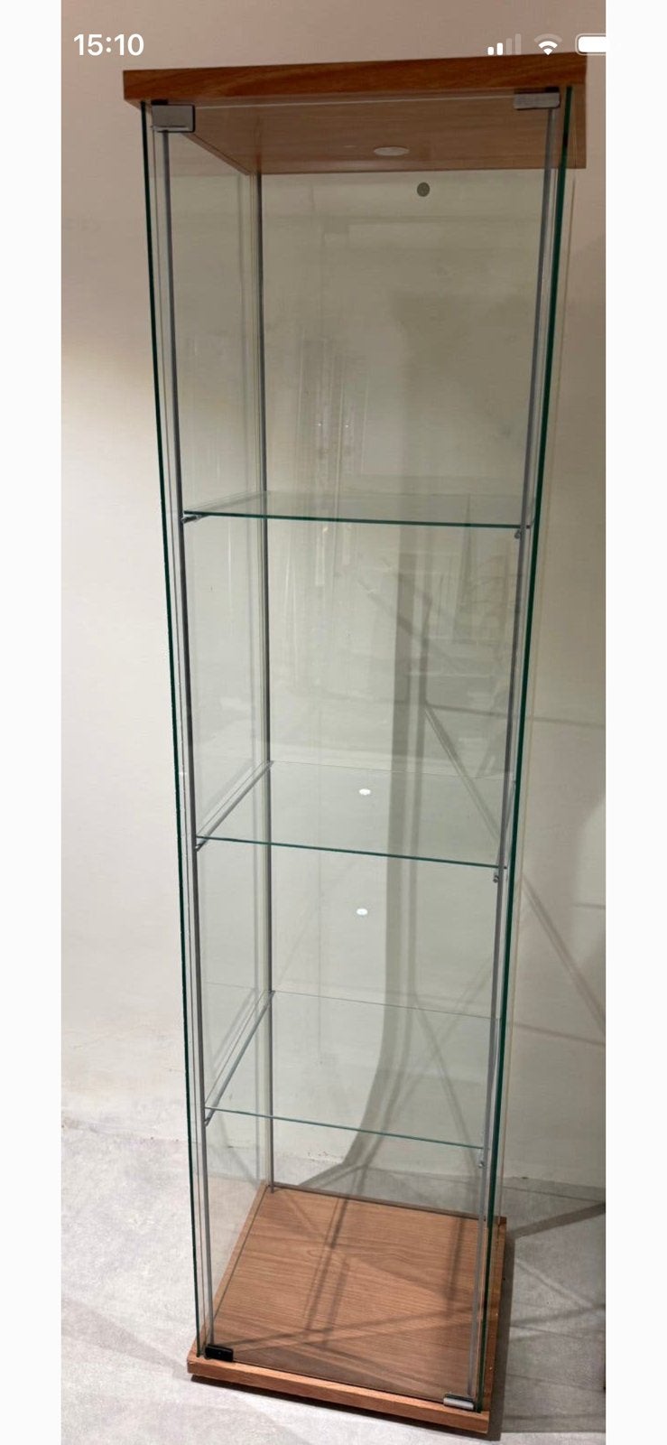 Vitrine kastje, Ophalen, 50 tot 100 cm, Zo goed als nieuw, Minder dan 100 cm